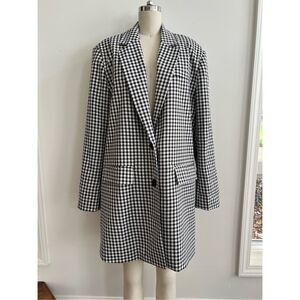 Oversized Houndstooth Blazer